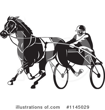 Royalty-Free (RF) Horse Race Clipart Illustration by patrimonio - Stock Sample #1145029