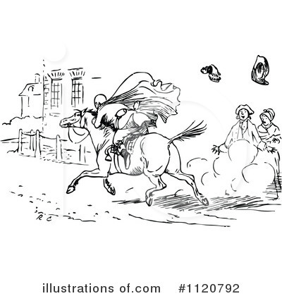 Horseback Clipart #1120792 by Prawny Vintage