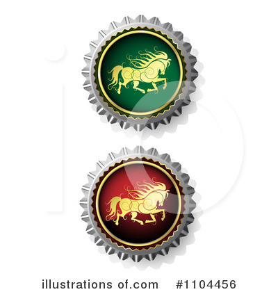 Royalty-Free (RF) Horses Clipart Illustration by merlinul - Stock Sample #1104456