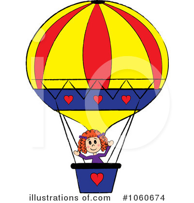 Royalty-Free (RF) Hot Air Balloon Clipart Illustration by Pams Clipart - Stock Sample #1060674