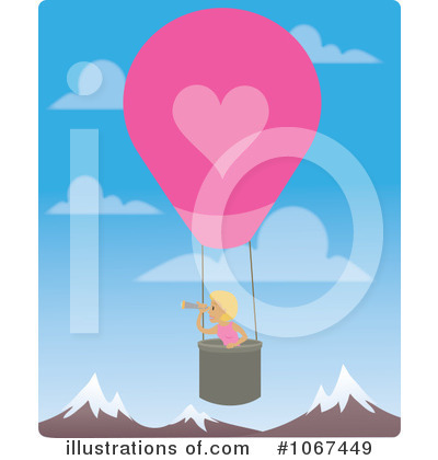 Royalty-Free (RF) Hot Air Balloon Clipart Illustration by Rosie Piter - Stock Sample #1067449