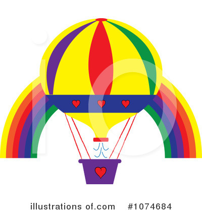 Royalty-Free (RF) Hot Air Balloon Clipart Illustration by Pams Clipart - Stock Sample #1074684