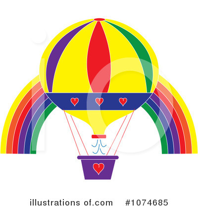 Royalty-Free (RF) Hot Air Balloon Clipart Illustration by Pams Clipart - Stock Sample #1074685