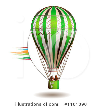 Royalty-Free (RF) Hot Air Balloon Clipart Illustration by merlinul - Stock Sample #1101090