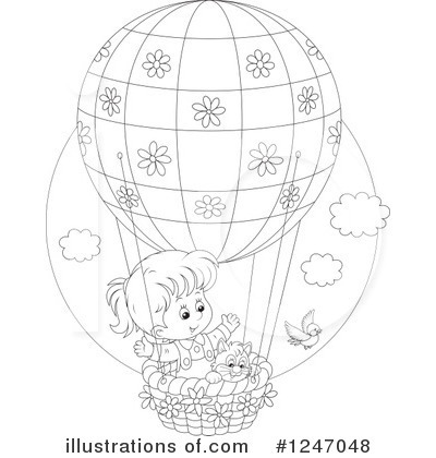 Royalty-Free (RF) Hot Air Balloon Clipart Illustration by Alex Bannykh - Stock Sample #1247048