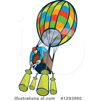 Royalty-Free (RF) Hot Air Balloon Clipart Illustration by patrimonio - Stock Sample #1293960