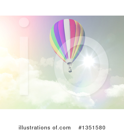 Hot Air Balloon Clipart #1351580 by KJ Pargeter
