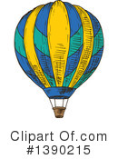 Hot Air Balloon Clipart #1390215 by Vector Tradition SM
