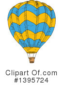 Hot Air Balloon Clipart #1395724 by Vector Tradition SM