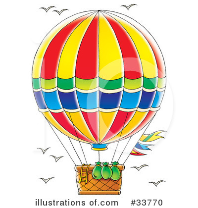 Royalty-Free (RF) Hot Air Balloon Clipart Illustration by Alex Bannykh - Stock Sample #33770
