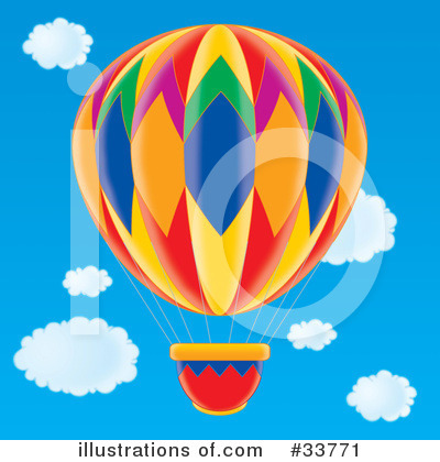 Royalty-Free (RF) Hot Air Balloon Clipart Illustration by Alex Bannykh - Stock Sample #33771