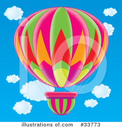Royalty-Free (RF) Hot Air Balloon Clipart Illustration by Alex Bannykh - Stock Sample #33773