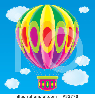 Royalty-Free (RF) Hot Air Balloon Clipart Illustration by Alex Bannykh - Stock Sample #33776