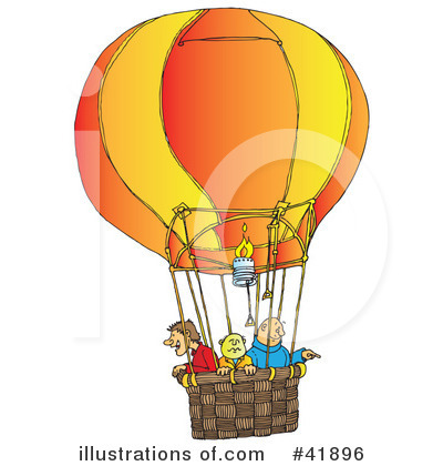 Royalty-Free (RF) Hot Air Balloon Clipart Illustration by Snowy - Stock Sample #41896