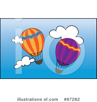 Royalty-Free (RF) Hot Air Balloon Clipart Illustration by Pams Clipart - Stock Sample #97262