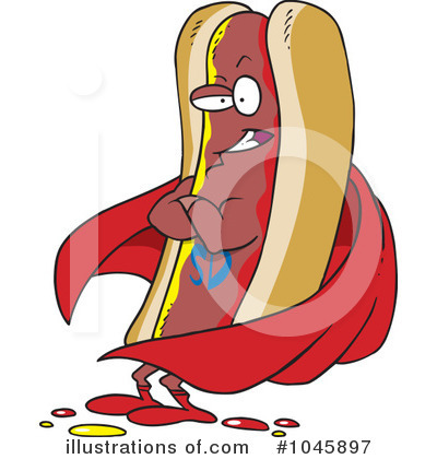 Royalty-Free (RF) Hot Dog Clipart Illustration by toonaday - Stock Sample #1045897