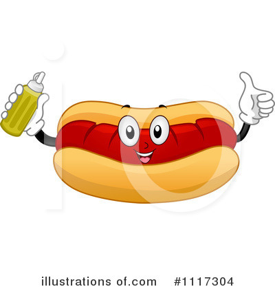 Royalty-Free (RF) Hot Dog Clipart Illustration by BNP Design Studio - Stock Sample #1117304