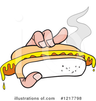 Royalty-Free (RF) Hot Dog Clipart Illustration by LaffToon - Stock Sample #1217798