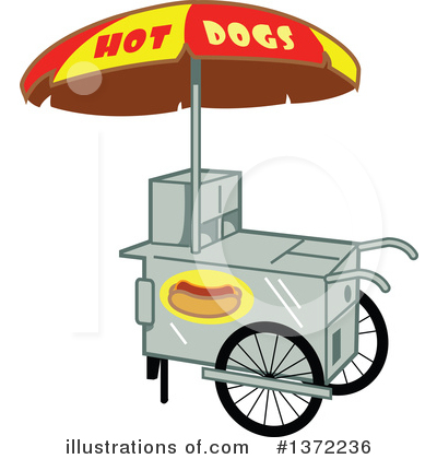Hot Dog Vendor Clipart #1372236 by Clip Art Mascots