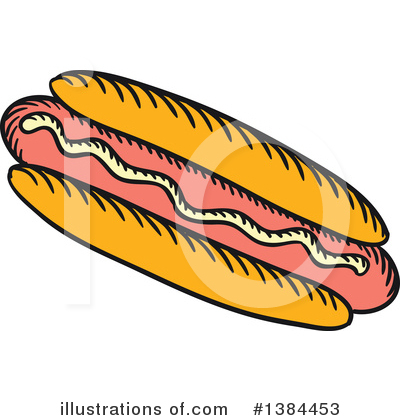 Royalty-Free (RF) Hot Dog Clipart Illustration by Vector Tradition SM - Stock Sample #1384453