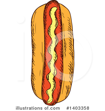 Royalty-Free (RF) Hot Dog Clipart Illustration by Vector Tradition SM - Stock Sample #1403358