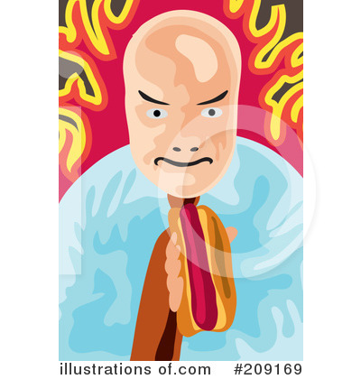 Royalty-Free (RF) Hot Dog Clipart Illustration by mayawizard101 - Stock Sample #209169