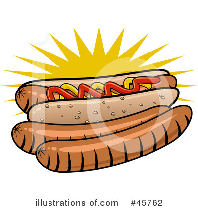 Royalty-Free (RF) Hot Dog Clipart Illustration by r formidable - Stock Sample #45762