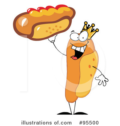 Royalty-Free (RF) Hot Dog Clipart Illustration by Hit Toon - Stock Sample #95500