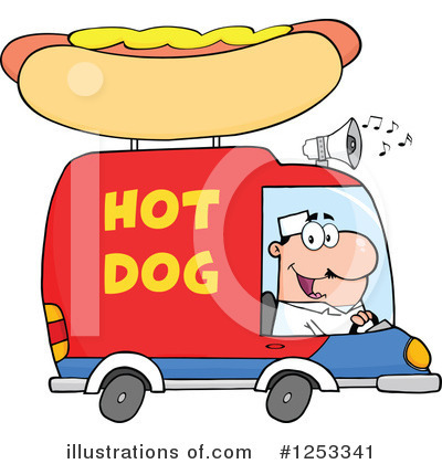 Royalty-Free (RF) Hot Dog Vendor Clipart Illustration by Hit Toon - Stock Sample #1253341