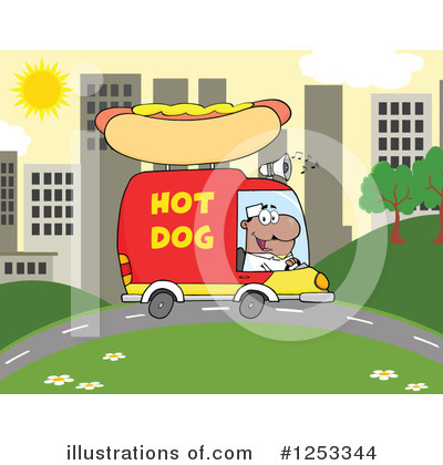 Royalty-Free (RF) Hot Dog Vendor Clipart Illustration by Hit Toon - Stock Sample #1253344