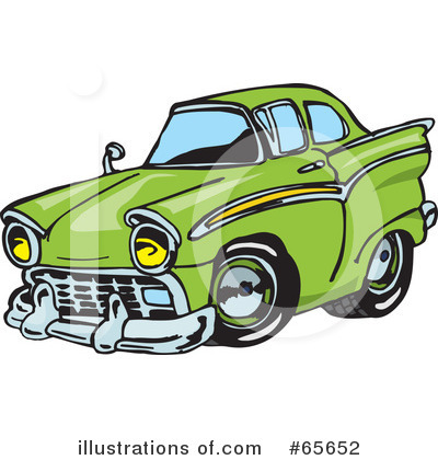 Royalty-Free (RF) Hot Rod Clipart Illustration by Dennis Holmes Designs - Stock Sample #65652