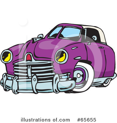 Royalty-Free (RF) Hot Rod Clipart Illustration by Dennis Holmes Designs - Stock Sample #65655