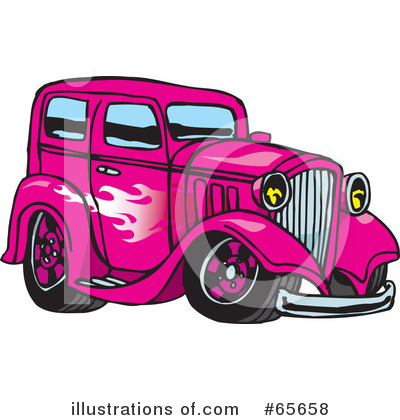 Royalty-Free (RF) Hot Rod Clipart Illustration by Dennis Holmes Designs - Stock Sample #65658
