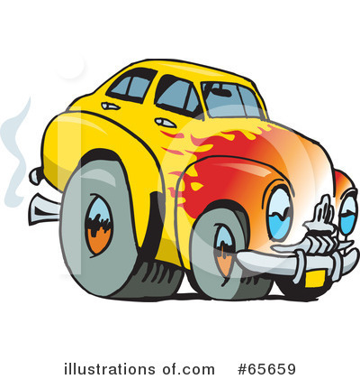 Hot Rod Clipart #65659 by Dennis Holmes Designs