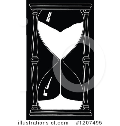 Royalty-Free (RF) Hourglass Clipart Illustration by Prawny Vintage - Stock Sample #1207495