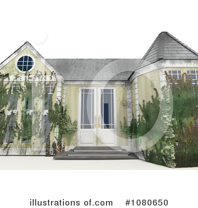 Royalty-Free (RF) House Clipart Illustration by Leo Blanchette - Stock Sample #1080650