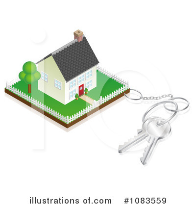 Royalty-Free (RF) House Clipart Illustration by AtStockIllustration - Stock Sample #1083559