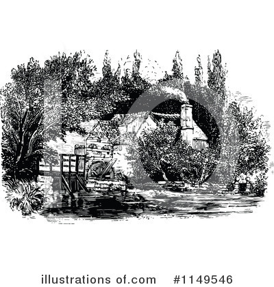 Royalty-Free (RF) House Clipart Illustration by Prawny Vintage - Stock Sample #1149546