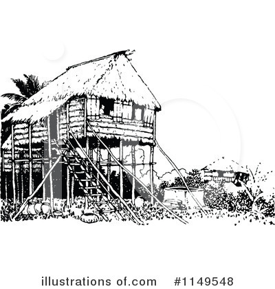 Royalty-Free (RF) House Clipart Illustration by Prawny Vintage - Stock Sample #1149548
