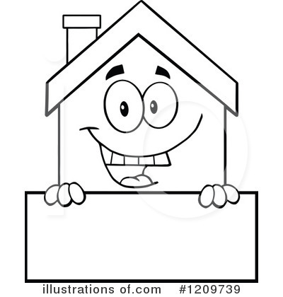 Royalty-Free (RF) House Clipart Illustration by Hit Toon - Stock Sample #1209739