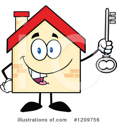 Royalty-Free (RF) House Clipart Illustration by Hit Toon - Stock Sample #1209756