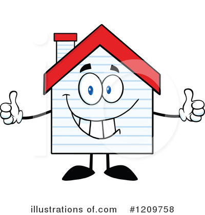 Royalty-Free (RF) House Clipart Illustration by Hit Toon - Stock Sample #1209758