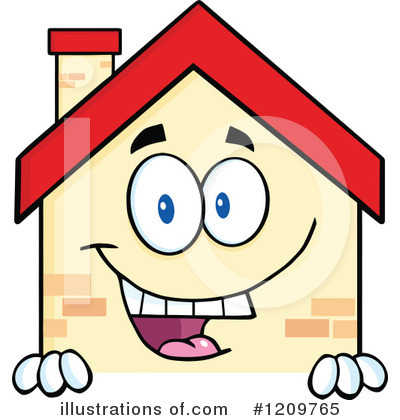 Royalty-Free (RF) House Clipart Illustration by Hit Toon - Stock Sample #1209765