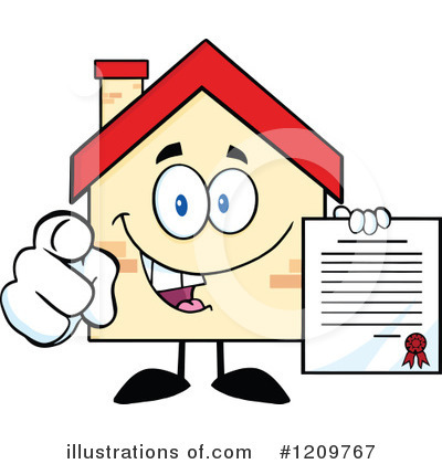 Royalty-Free (RF) House Clipart Illustration by Hit Toon - Stock Sample #1209767