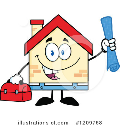 Royalty-Free (RF) House Clipart Illustration by Hit Toon - Stock Sample #1209768