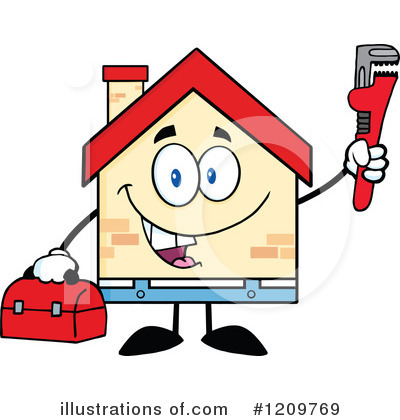 Royalty-Free (RF) House Clipart Illustration by Hit Toon - Stock Sample #1209769