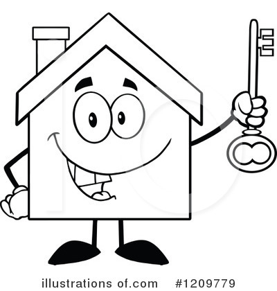 Royalty-Free (RF) House Clipart Illustration by Hit Toon - Stock Sample #1209779