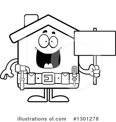 Royalty-Free (RF) House Clipart Illustration by Cory Thoman - Stock Sample #1301278