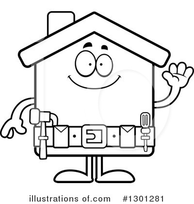 Royalty-Free (RF) House Clipart Illustration by Cory Thoman - Stock Sample #1301281