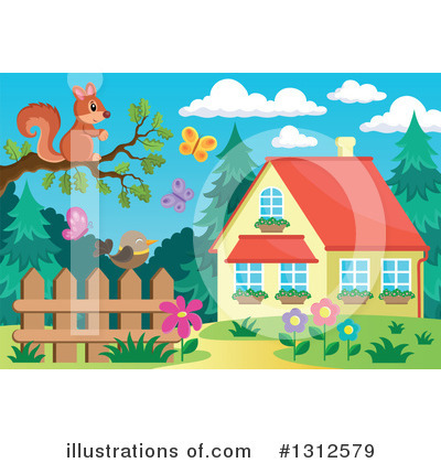 Royalty-Free (RF) House Clipart Illustration by visekart - Stock Sample #1312579